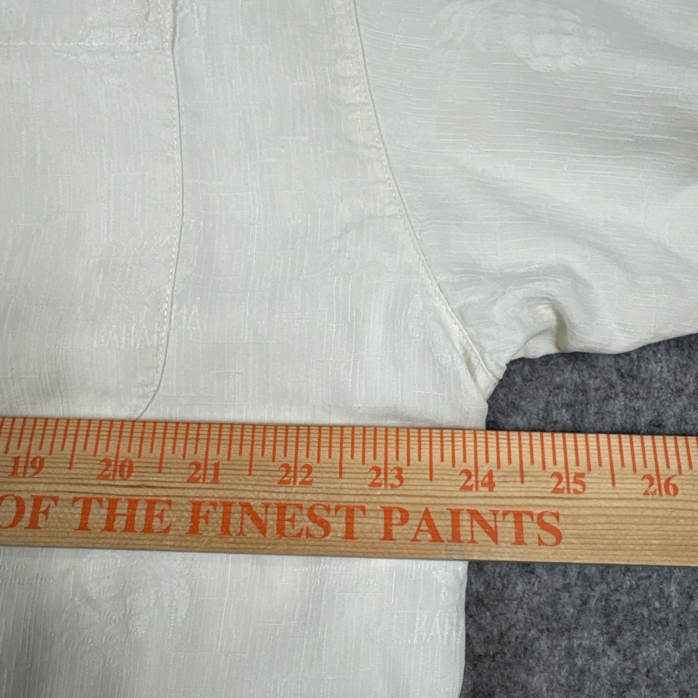Tommy Bahama Silk Camp Shirt Mens XL Cream PHD Pop Had Dough *READ - Picture 12 of 13